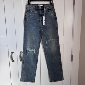 NWT Daze "In Too Deep" Sundaze Distressed Denim Jeans Women's Size 26 High Rise